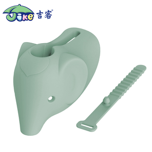 JIKE JKF15111 <span class=keywords><strong>Cache</strong></span>-<span class=keywords><strong>robinet</strong></span> réglable en EVA et TPR anti-brûlure pour bébé, motif éléphant, pour lavabo et baignoire, protection pour le bain - Product Image 5