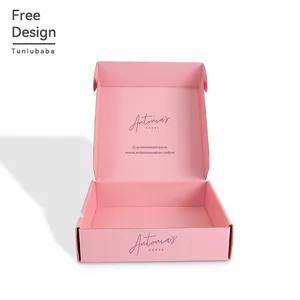 Groothandel Custom Logo Bedrukt Luxe Roze Voorraad Dozen Verzending Dozen Voor Express En Verpakking