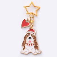 Porte-clés Étoile de Noël Mignonne 2026 pour Chien, Cadeau Créatif Exquis pour Couple, pour Sac à Dos et Téléphone Portable