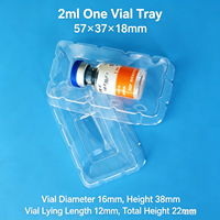 Vente en gros d'usine en stock : Insert de blister pour flacon de 3 ml et 10 ml, boîtier d'emballage intérieur en plastique PVC pour flacon en verre