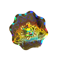 Étiquette d'autocollant d'hologramme 3d de couleur or de vente directe d'usine de conception libre