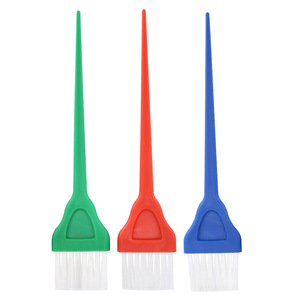 Cepillo para teñir el cabello, cerdas de nailon, forma triangular, rojo, verde, azul, herramienta de peluquería para salón - Product Image 1
