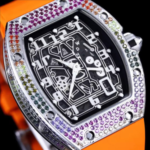 Classic RM67-01 automatic self-winding ultra-thin <b>watch</b>, cylindrical hollowed-out movement, men's hip-hop <b>mechanical</b> <b>watch</b> - Product Image 5
