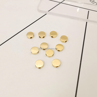 Perles de réglage en or véritable 14k, accessoires de bijoux de forme ronde, collier de bricolage, Bracelet, fermoir en or massif, vente en gros