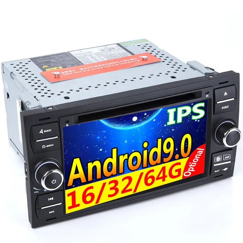 Xe DVD Player Android 2 Din Autoradio Cho Ford Transit Focus Kết Nối S-MAX Kuga Mondeo Với 2/4 + 16/64Gb Wifi GPS Bt Đa Phương Tiện