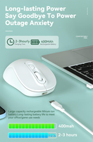 Souris de jeu sans fil rechargeable BT 5.2 Mini Laser double mode 1600 DPI silencieuse pour PC, ordinateur portable, MacBook Pro – En stock