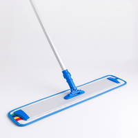 Setbest Serpillère plate en microfibre rotative à 360 degrés, grande capacité, durable, écologique, avec fixation auto-agrippante et tête plate en alliage d'aluminium