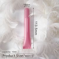 Tubes souples vides en plastique rose de 10 ml pour gloss, baume à lèvres et crème contour des yeux – Emballage cosmétique