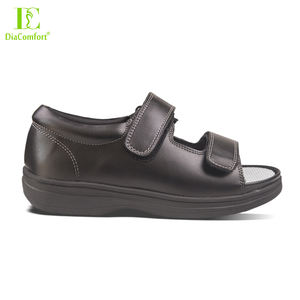 Chaussures médicales confortables d'usine semelles intérieures amovibles pieds gonflés crochet et boucle chaussures diabétiques pour femmes sandales larges - Product Image 3