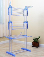 Séchoir à linge YIJIALE en acier inoxydable à 3 niveaux, séchoir à vêtements intérieur et extérieur, support de séchage sur pied