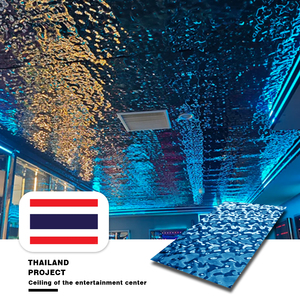 Foshan - Placa de Techo Decorativa de Acero Inoxidable 304 con Ondas de Agua <span class=keywords><strong>en</strong></span> Relieve 3D, Diseño Original de Fábrica - Product Image 4