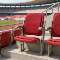 Sièges VIP de stade inclinables et rembourrés de luxe, sièges VIP inclinables pour terrain de padel avec accoudoir et porte-gobelet, logo personnalisé