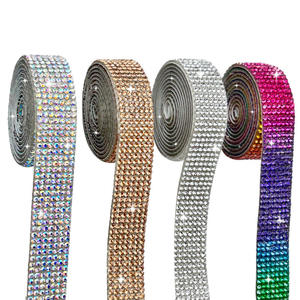 Wholesale Multi Color Self Adhesive Rhinestone <strong>Ribbon</strong> Roll Crystal Diamond Sticker <strong>for</strong> DIY <strong>Car</strong> Garment Shoes Crafts Decoration - Product Image 3