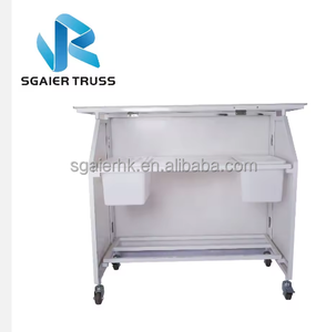 Mueble Bar Plegable de Acrílico, Estación de Barman Móvil para Uso en Escuelas y Supermercados, 47.75x19.5x42.75 pulgadas - Product Image 2