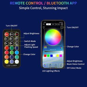 Bande lumineuse de capot de voiture APP BT Music Control RGB Feux de circulation diurne Clignotants pour BMW <span class=keywords><strong>AUDI</strong></span> Voitures SUV Camions Moto - Product Image 6