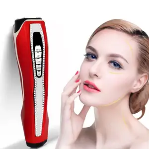 Home Use Portable Handheld Electric Facial Massager EMS LED Color Light Pulse Beauty Instrument Device