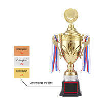 Nouveau Design DEMO Winner's Metal Trophy Strict Quality Handmade Large Sports Trophy Champion Souvenir Golden Trophy Metal Crafts