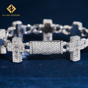 Pulsera de Diamantes Cultivados en Laboratorio ZUANFA, Chapada en Oro Blanco y Rodio, Certificada por IGI, Lujosa, Unisex, para Uso Diario - Product Image 4