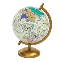 Outil d'enseignement de l'environnement Ressources Géographie Bureau Décoratif Rotatif Monde Globe 20cm Vintage Monde Globe