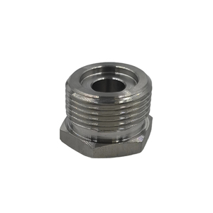 ชิ้นส่วนกลึงสเตนเลสสตีลที่ผลิตด้วยเครื่อง CNC พร้อมข้อต่อเกลียวและแหวนซีลทองแดง - Product Image 4