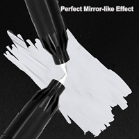 Marqueur de peinture à l'huile effet miroir chromé argenté, pointes de 3 mm/1 mm/0,7 mm, haute brillance réfléchissante pour signature DIY, modélisme métallique et artisanat
