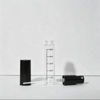 Flacon testeur de parfum en verre cylindrique personnalisé avec pompe pulvérisatrice graduée pour huiles essentielles, cosmétiques, soins de la peau, sérum 2ml 3ml 5ml