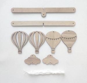 Carillon a Forma di Mongolfiera in Legno, Decorazione per Camera dei <span class=keywords><strong>Bambini</strong></span> - Product Image 4