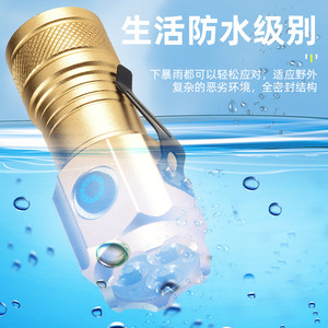 Luomen 3-Eye High Power Flashlight Aluminum Alloy Mini Rechargeable LED Outdoor Handheld With Clip Cap - Product Image 3