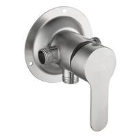 Robinet mitigeur brossé apparent eau chaude/froide avec interrupteur pour douche, pour chauffe-eau solaire et électrique, pour appartement