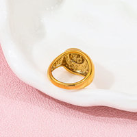 Fenny 18 Karat vergoldet wasserdicht & No Fade Sommerferien Mode Chunky Conch Ring Edelstahl Großhandel Schmuck Form Frauen