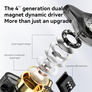 Наушники TRN MT1 MAX внутриканальные, с двойным магнитным динамическим драйвером, проводные, с переключателем настройки, шумоподавлением, <span class=keywords><strong>HIFI</strong></span>, с усиленными басами - Product Image 4