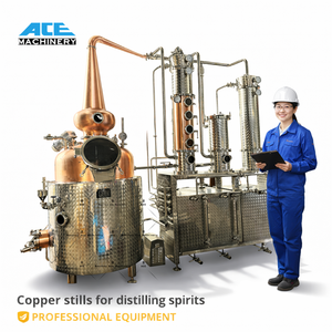 Alambic en cuivre de 500 L avec fermenteur, équipement complet de distillerie pour la production de vin et de boissons - Product Image 6