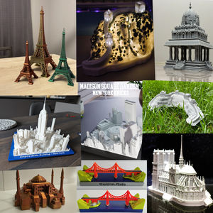 Vashine, Impresión <span class=keywords><strong>3D</strong></span>, OEM, ODM, Edificios de Dibujos Animados Famosos Mundialmente, Juguetes Divertidos para Niños, Decoración del Hogar, Modelo en Miniatura de la Ciudad, <span class=keywords><strong>Mapa</strong></span> <span class=keywords><strong>3D</strong></span> - Product Image 3