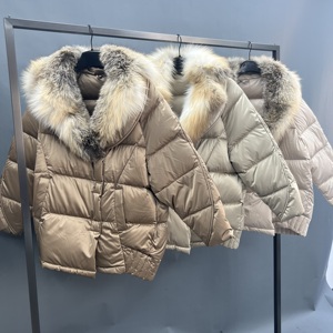 <span class=keywords><strong>Veste</strong></span> d'hiver longue en duvet de canard à col en fourrure de renard véritable sur mesure Janefur, <span class=keywords><strong>grande</strong></span> <span class=keywords><strong>taille</strong></span> pour femmes, col en fourrure volumineux - Product Image 5
