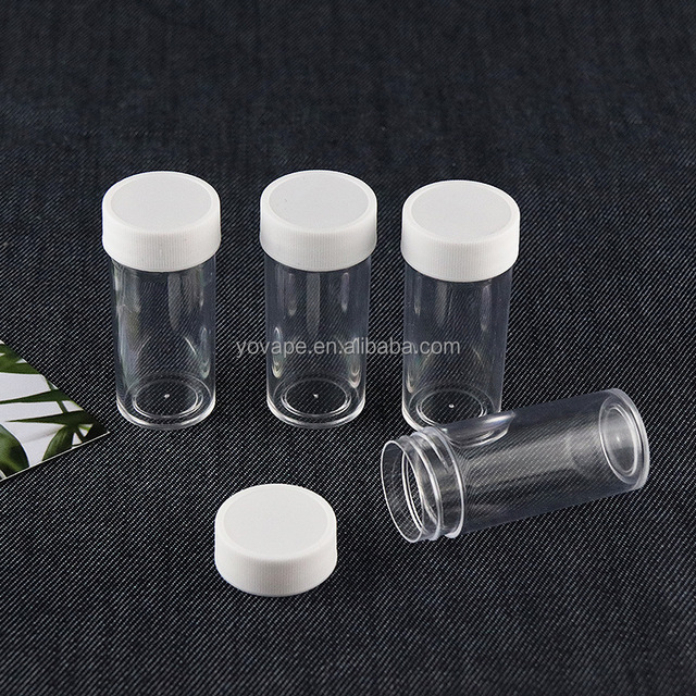 Manufacturers Wholesale 8ml 25ml 30ml Transparent PS Health Products Pill 8cc 25cc 30cc Vitamins clear Jar Plastic Bottle