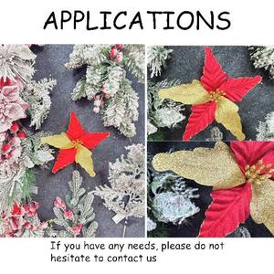 सबसे अधिक बिकने वाले उच्च-गुणवत्ता वाले क्रिसमस सजावटी फूल, कुल 5 पंखुड़ियों के साथ, सीधे चीनी कारखाने से प्राप्त किया जाता है। - Product Image 5