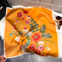 Foulard carré professionnel vintage printemps-été pour femme, motif cachemire imprimé, en polyester, style soie