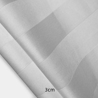 Prix imbattable, fourniture directe d'usine, tissu textile d'hôtel 100% coton blanc satiné rayé 250T