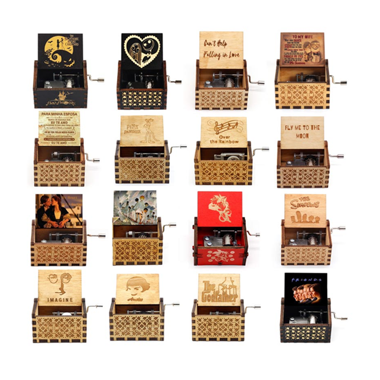 Музыкальная Шкатулка В Стиле Аниме 52, демон-убийца, нападение на титана, деревянная музыкальная шкатулка Neverland для рождественских подарков