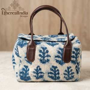 Geometric Jacquard Tote Bag <b>Boho</b> Woven Ethnic Shoulder Bag Large Tribal Handbag with Leather Straps - Product Image 6