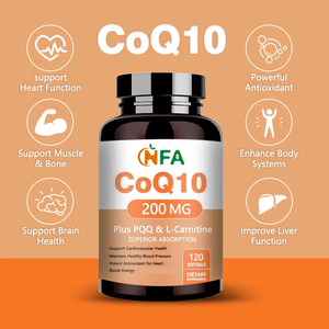 โรงงานขายส่ง COQ10 พลัส PQQ แอล-คาร์นิทีน อาหารเสริมดูดซึมได้ดีเยี่ยม บำรุงสุขภาพหัวใจและหลอดเลือด ชนิดซอฟต์เจล - Product Image 5