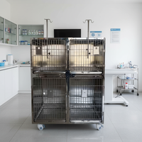 Adjustable Temperature Veterinary Stainless Steel Heated Cage for Animal Hospitals Portable Herta Brand