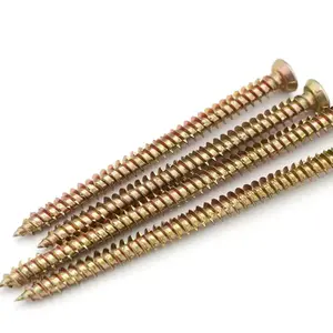 Yellow Galvanized Countersunk Head Cement Nails With Plum Hole Concrete Screws For Construction And DIY Projects