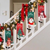 Weihnachtssocken-Dekoration Geschenktasche Weihnachtsgeschenksocken für Kinder Weihnachtsbaum-Anhänger Heimdekoration Anhänger