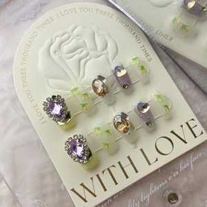 Uñas Postizas de Camelia Roja Vino para Mujer, Uñas Decorativas Hechas a Mano, Parches de Uñas Blancas para <span class=keywords><strong>Manicura</strong></span> - Product Image 4