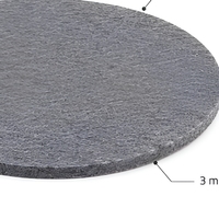 Sous-verre rond en feutre 3 mm, tapis de tasse non tissé, dessous de tasse, protection de table résistante à la chaleur pour café, thé et boissons