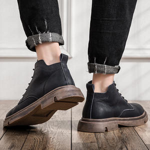 Best-selling Unisex <b>Winter</b> Warm Comfortable Ankle & Bootie Genuine Leather Waterproof Cloth Casual <b>Work</b> <b>Boots</b> EVERGREEN - Product Image 4