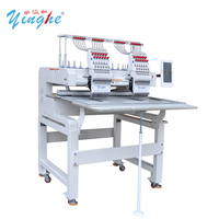 Popular Yinghe computadora Digital automática 2 cabezas 15 agujas ropa Industrial costura bordado dos máquinas de cabeza