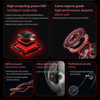 Headphone Monitor Premium Suara Berkualitas Tinggi, Earphone Kabel Tipe C dengan Mikrofon untuk Musik dan Gaming