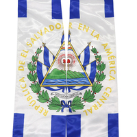 Écharpe de graduation du Salvador 72 pouces, drapeau national, écharpe de classe de 2026, décoration de remise de diplôme